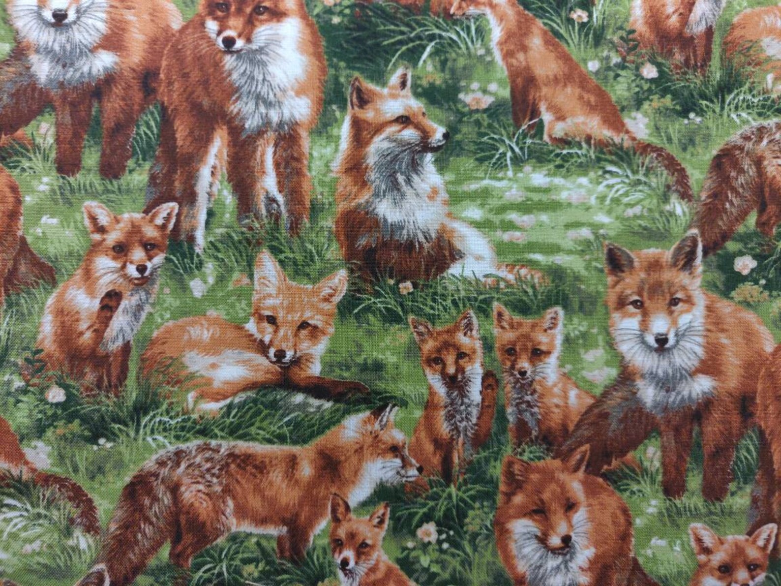 Fox Fabric 100 Cotton fabric Fabric by the Yard Etsy