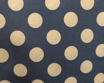 Large Polka Dot Fabric, 100% Cotton, Fabric by the Yard, Choose your Cut, Retro Fabric,  quilting