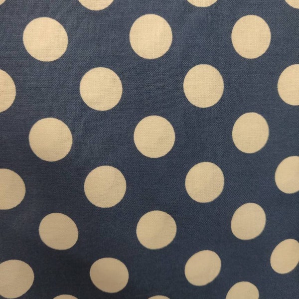 Large Polka Dot Fabric, 100% Cotton, Fabric by the Yard, Choose your Cut, Retro Fabric,  quilting