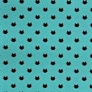 Cat Head Fabric, 100% Cotton, Fabric by the Yard, Choose your Cut