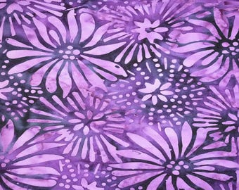 Indonesian Batik Floral Fabric, 100% Cotton, Fabric by the Yard, Choose your Cut, quilting