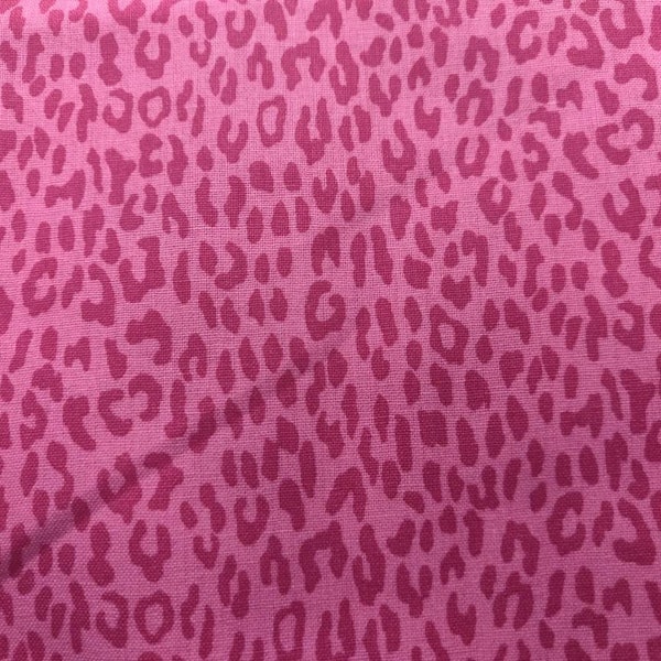 Tissu imprimé léopard rose, tissu 100% coton, tissu imprimé guépard rose, tissu par cour, choisissez votre coupe
