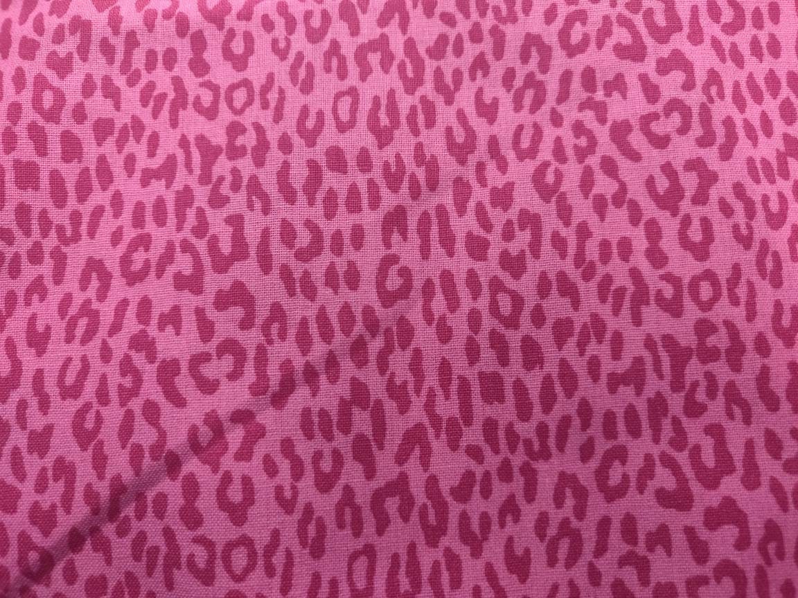Pink Leopard Print Fabric, 100% Cotton Fabric, Pink Cheetah Pink Leopard Print Fabric, 100% Cotton Fabric, Pink Cheetah