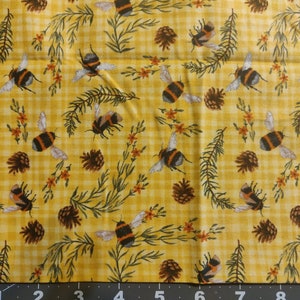 Bee Fabric, 100% Cotton, Fabric by the Yard, Choose your Cut