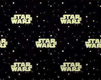 Star Wars Logo Licensed Fabric, 100% Cotton, Fabric by the Yard, Choose your Cut, quilting