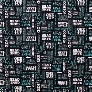 Gamer Fabric, Video Game Fabric, 100% Cotton, Fabric by the Yard, Choose your Cut, quilting
