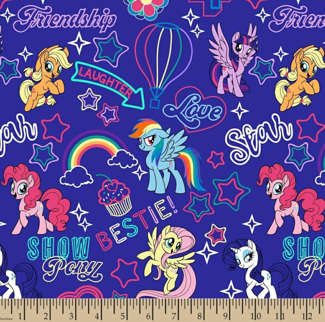 My Little Pony Fabric 100 Cotton, Fabric by the Yard, Choose Your Cut