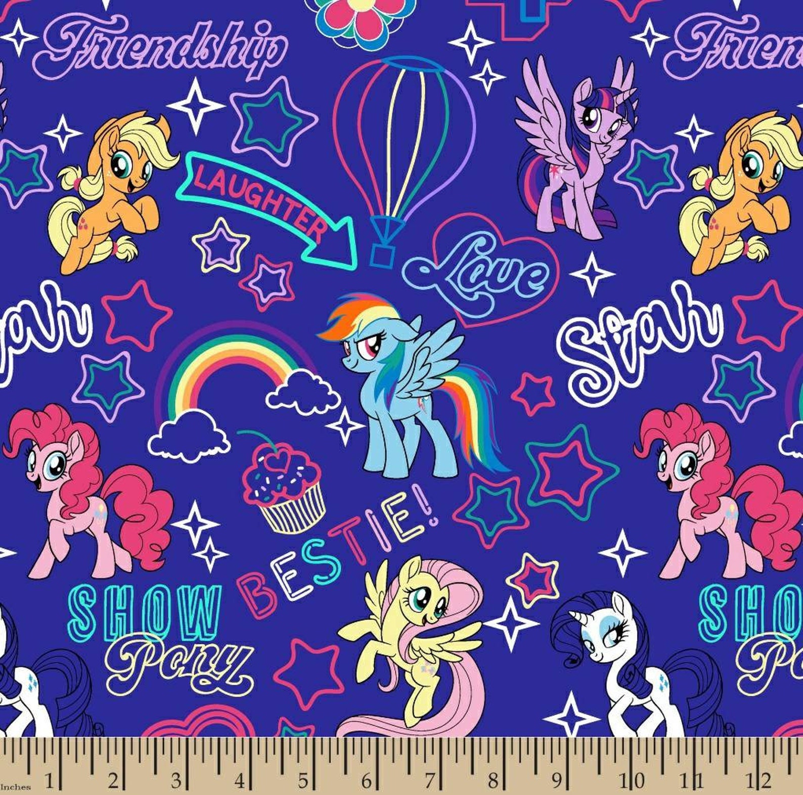 My Little Pony Fabric 100 Cotton Fabric by the Yard Choose Etsy