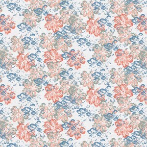 Flower Stamp Fabric, 100% Cotton fabric, Fabric by the Yard