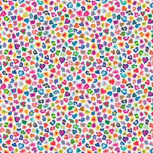 Rainbow Leopard Print Fabric, Cheetah Print Fabric, 100% Cotton, Fabric by the Yard, Choose your Cut