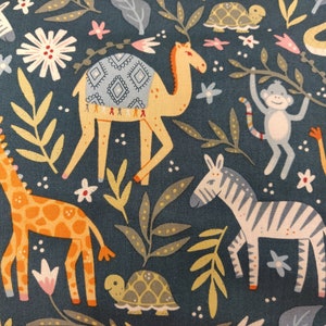 Jungle Animals Fabric, 100% Cotton, Fabric by the Yard, Choose your Cut, quilting