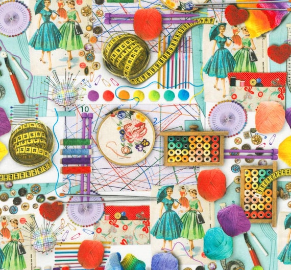 Nähzubehör Stoff, 100% Baumwolle, Meterware