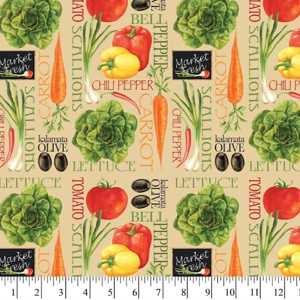 Vegetable Fabric Etsy