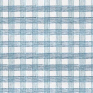 Blue and White Plaid Cotton Fabric, 100% Cotton, Choose your Cut
