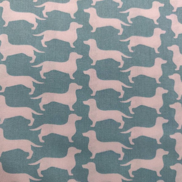 Dachshund Fabric, 100% Cotton fabric, Doxie fabric, Fabric by the Yard