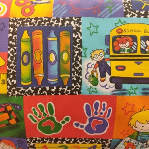 School Fabric, 100% Cotton, Fabric by the Yard, Choose your Cut