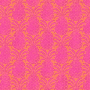 Pink Pineapple Fabric, 100% Cotton fabric, Fabric by the Yard, Choose Your Cut
