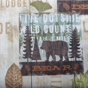 Forest Animal Fabric, 100% Cotton fabric, Fabric by the Yard