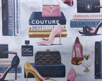 Fashion Heels Fabric, 100% Cotton fabric, Fabric by the Yard