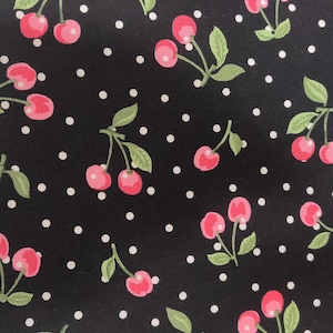 Cherries Fabric, Cherry Fabric, 100% Cotton fabric, Fabric by the Yard
