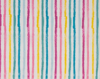 Rainbow Stripes, 100% Cotton, Fabric by the Yard, Choose your Cut