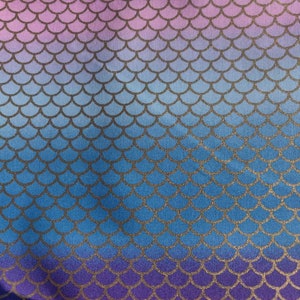 Mermaid Scales Fabric, 100% Cotton, Fabric by the Yard, Choose your Cut, quilting