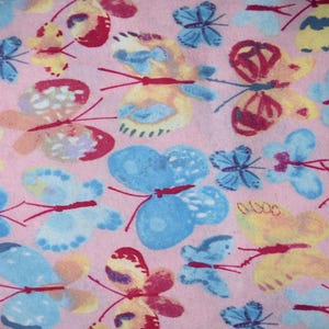 Flanel aquarel vlinders, 100% katoen, stof op maat gesneden, kies je snit, quilten