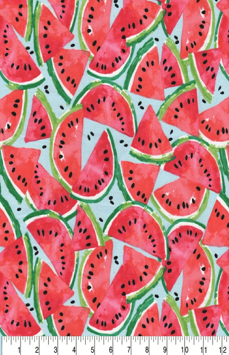 Watermelon Fabric 100 Cotton Fabric by the Yard Etsy