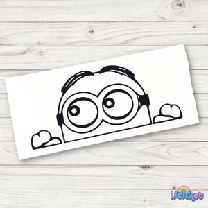 Autocollant en vinyle Minions | Autocollant Minions | Sticker pour ordinateur portable