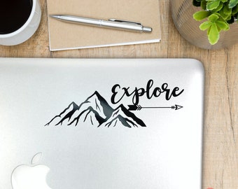 Explore Vinyl Decal | Outdoor Adventure Sticker | Mountain Sticker