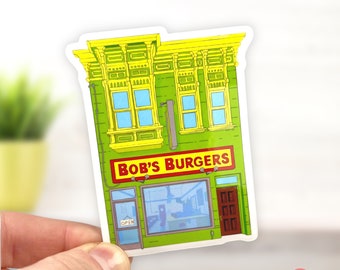 Bob's Burgers Restaurant Vinyl Sticker | Weatherproof | Die Cut Sticker