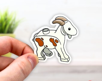 Goat Vinyl Sticker | Brick Animal Sticker | Matte Die Cut Sticker