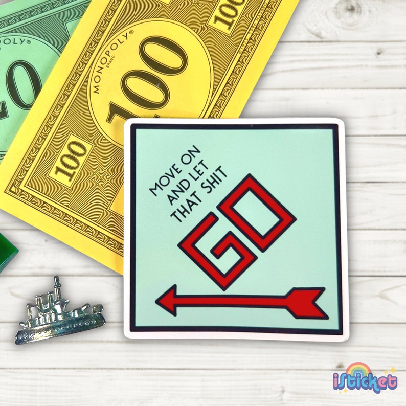 Monopoly Die Cut Sticker | Board Game Sticker | Game Night | Glossy Sticker image 2