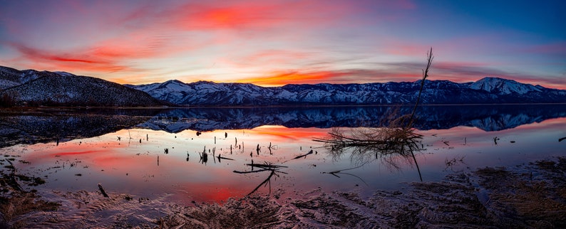 Washoe Lake Glass Sunset Digital Version image 1