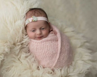 pink newborn headband, baby pink headband, newborn pink headband, dainty baby headband