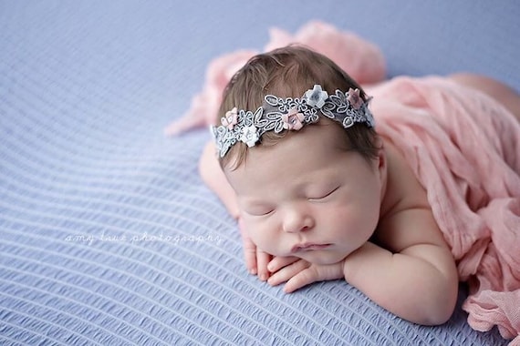 light blue headband for baby girl