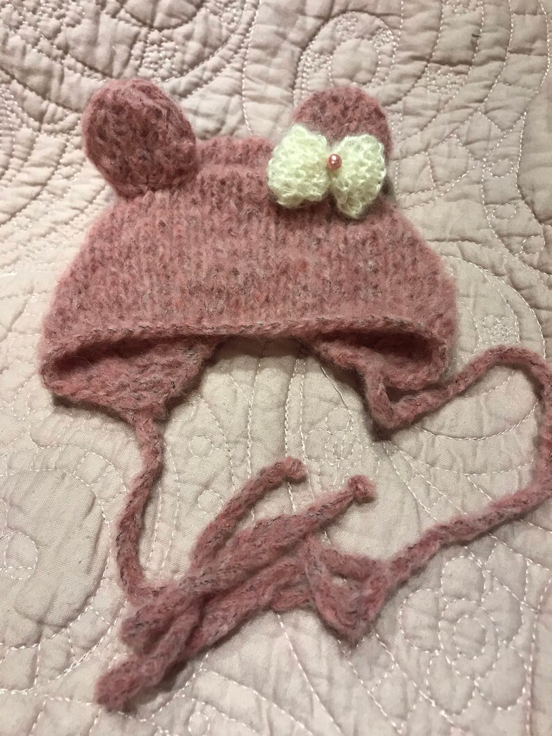 Dusty Pink Bear pink Pink Baby Bow Etsy
