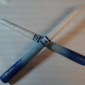 Passover candles, 2 Hanukkah candles, Star of David candles, Hebrew tapers, hand painted taper candles , Jewish candles