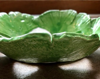 Ginkgo leaves ceramic bowl