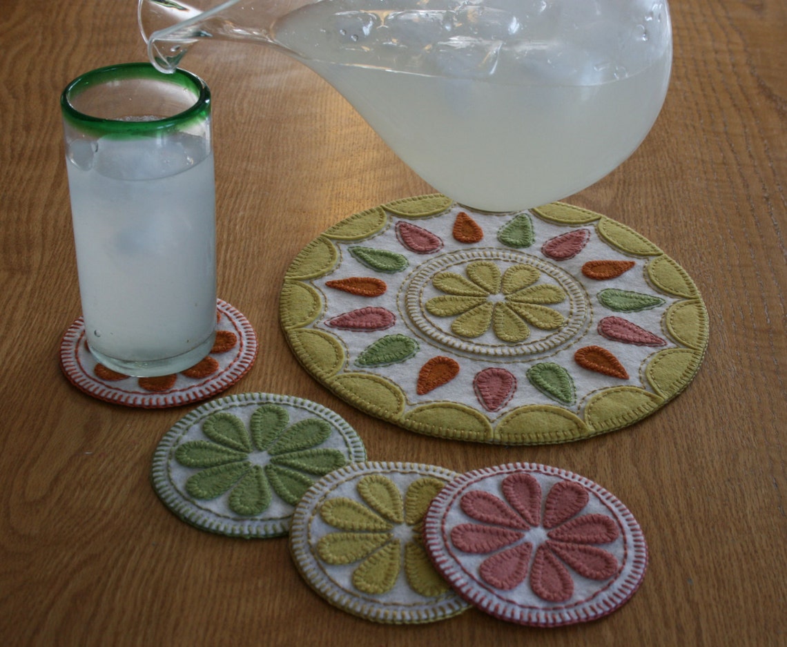 Drink Coaster & Table Mat Kit Summer Delight Craft Kit Hand Etsy