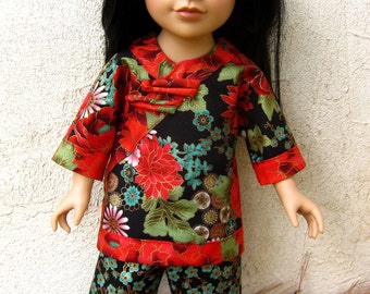 Chinese dress - sewing pattern for AG, Kidz n Cats, Sasha, Magic Attic, Hearts for Hearts