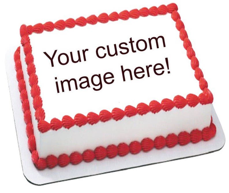 Custom Personalized Edible Cake Topper Any Size Any Design Etsy