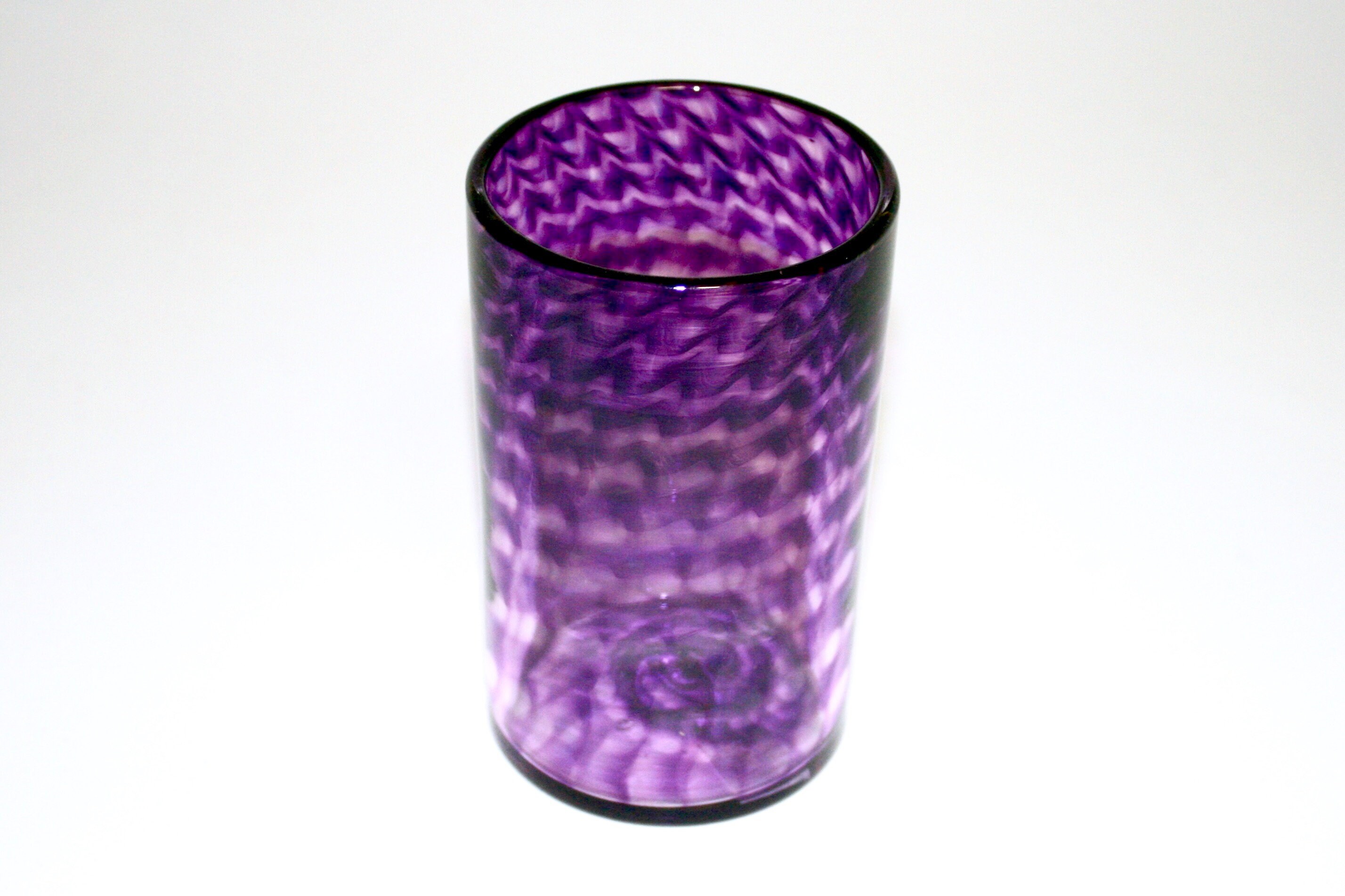 Purple Glass Tumbler Etsy