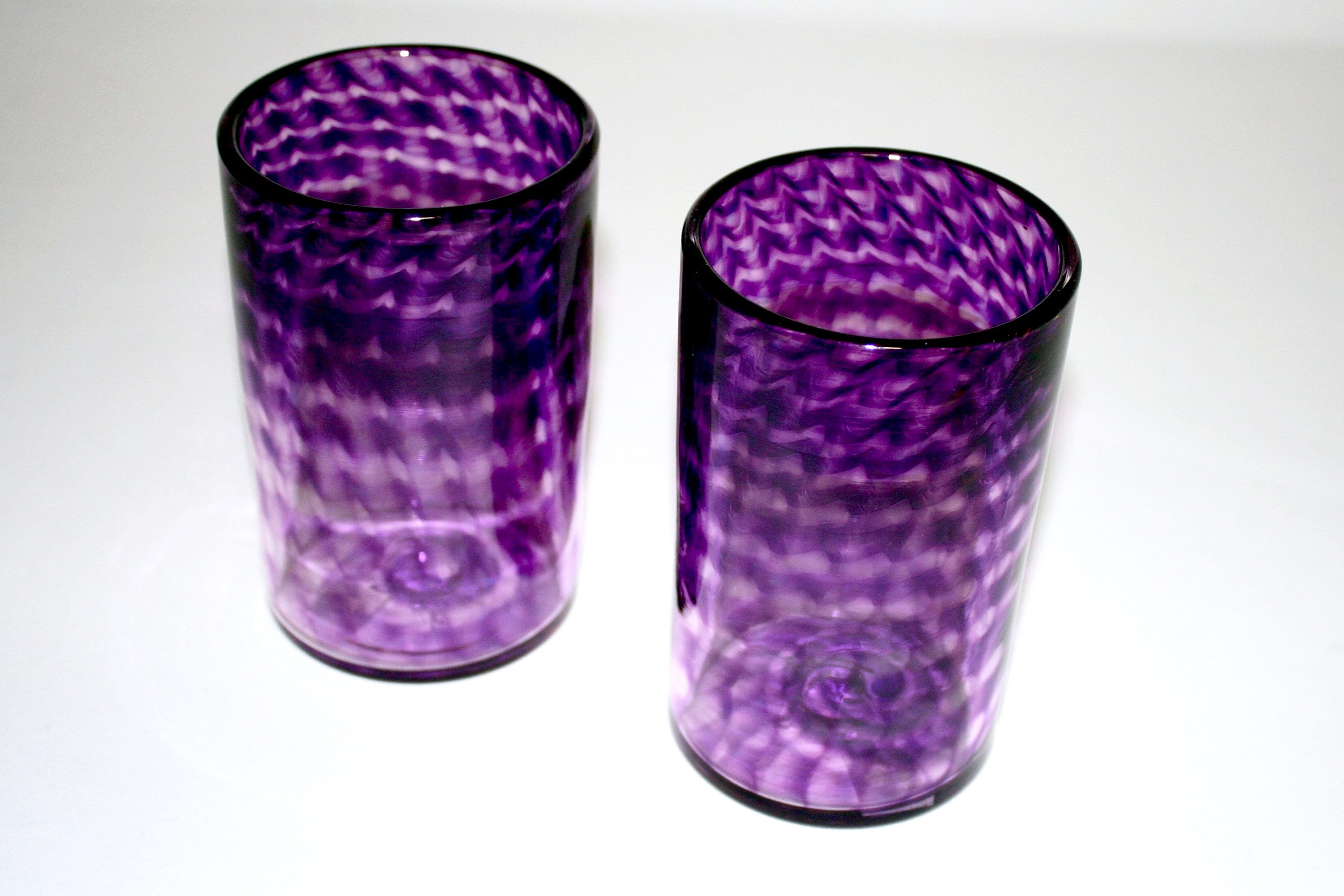 Purple Glass Tumbler Etsy