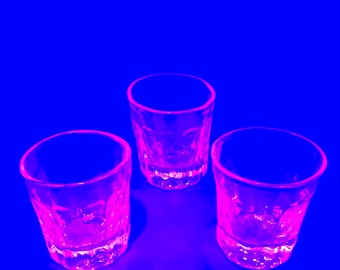 Hot Pink UV Reactive Shot Glass
