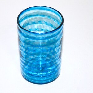 Aqua Blue Drinking Glass