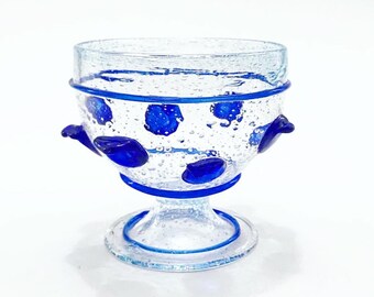 Vintage Style Blue Goblet