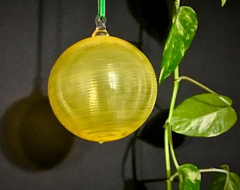 Yellow Glass Ornament