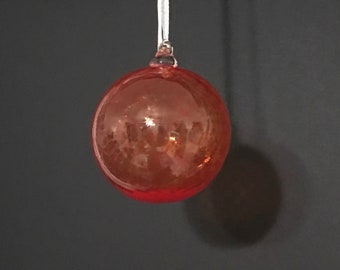 Glass Ornament, Blown Glass, Christmas Decorations, Tree Trimmings, Glass Baubles, Red Glass, Ornament, Glass Balls, Holiday Decorations