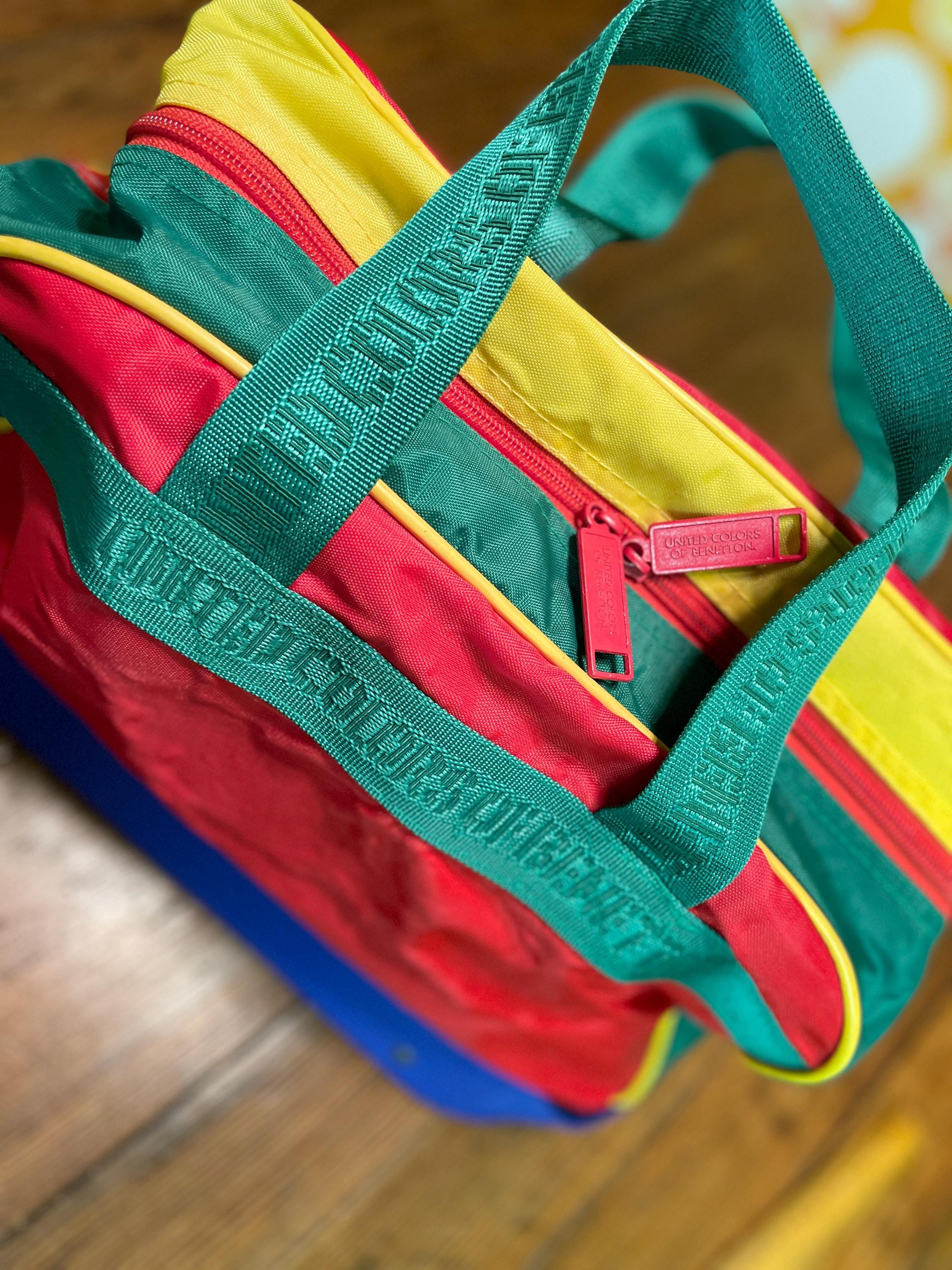 Vintage United Colors of Benetton Duffle Bag Travel Bag Gym Bag